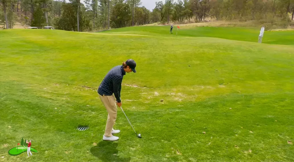 Scratch golfer playing a shot
