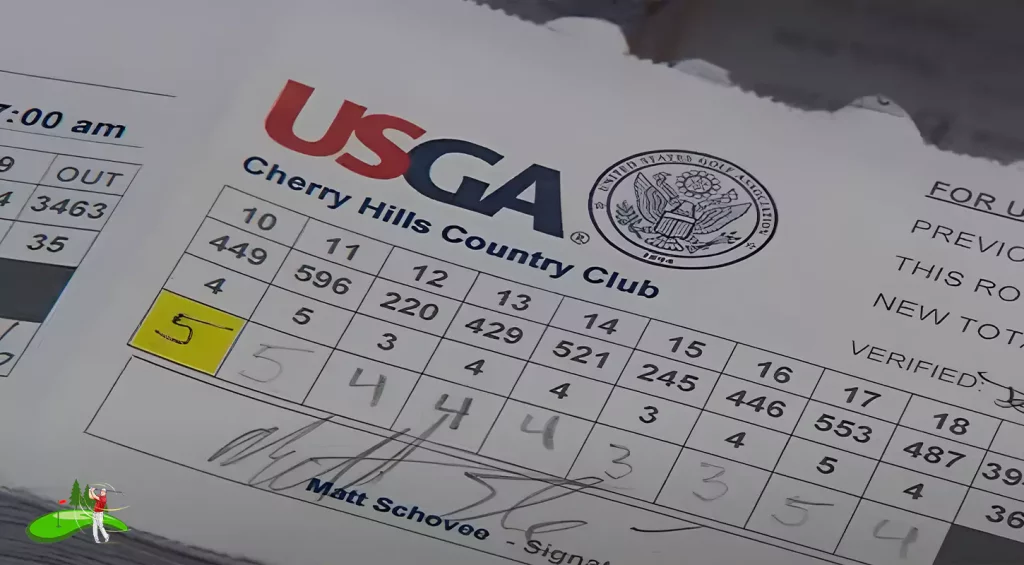 Golf scoring system in match play